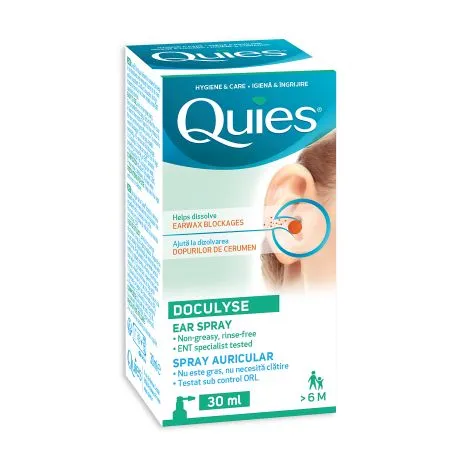 Spray auricular pentru eliminarea dopului de ceara Doculyse, 30 ml, Quies