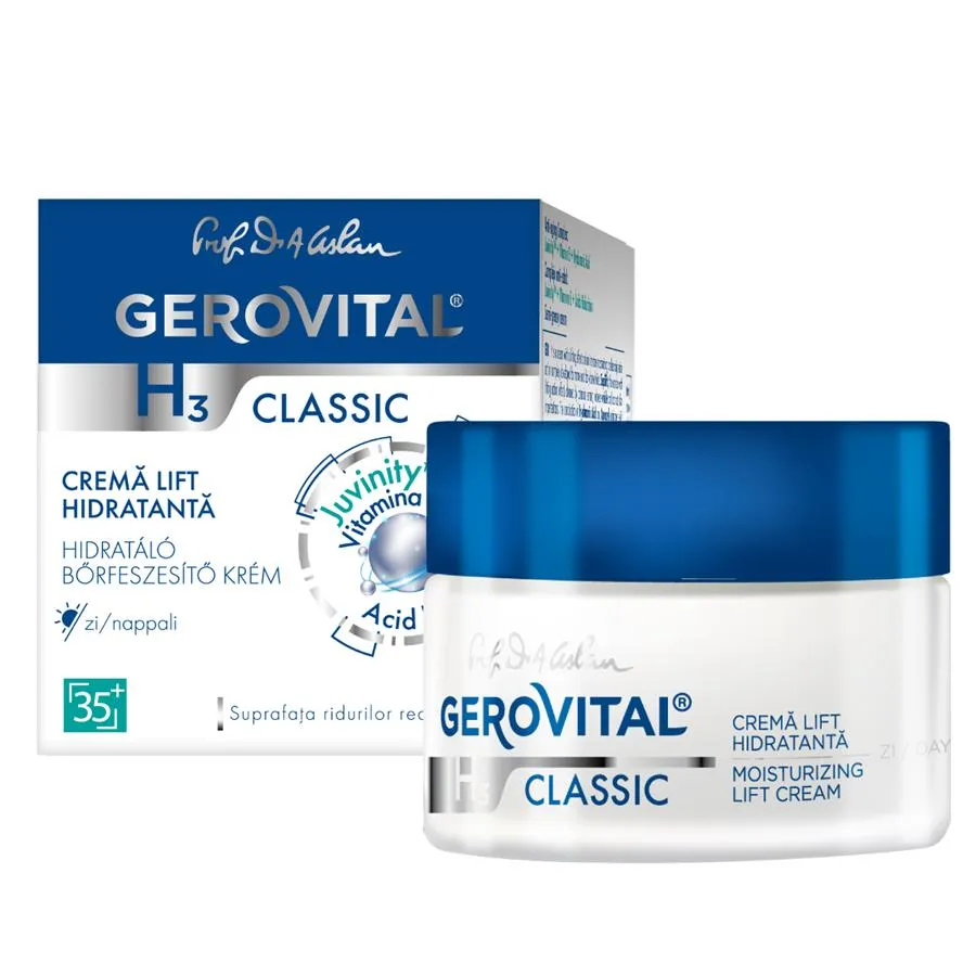Crema Lift hidratanta de zi H3 Classic, 50 ml, Gerovital 281