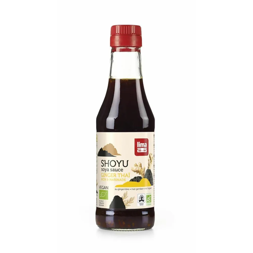 Sos de soia Shoyu Ginger Thai bio (200 ml), Lima