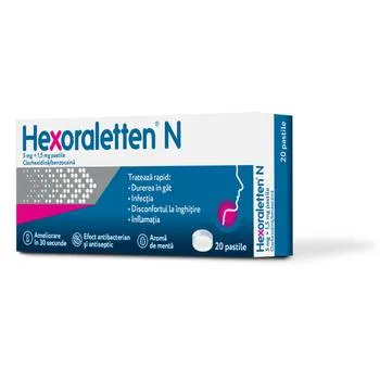 Hexoraletten N, 20 pastile, Johnson&Johnson