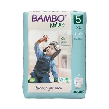 Scutece Eco Friendly Pants Nr 5, 12-18kg, 19 bucati, Bambo Nature