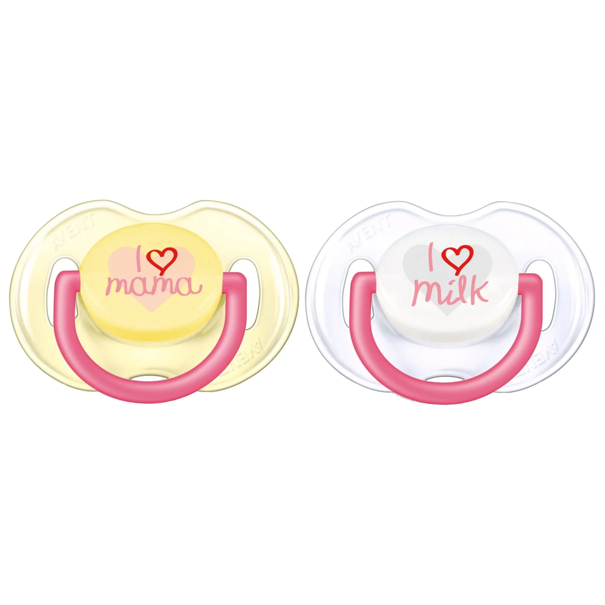 AVENT Suzete Soft Silicone, 0-6 luni, SCF172/50, 2bucati (i love milk)
