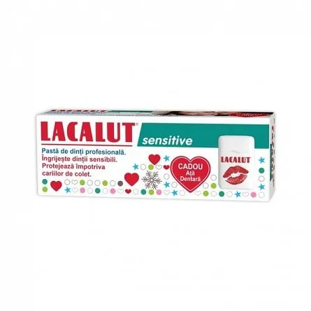 LACALUT PASTA DINTI MEDICINALA SENSITIVE 75ML+ATA DENTARA 10M GRATIS