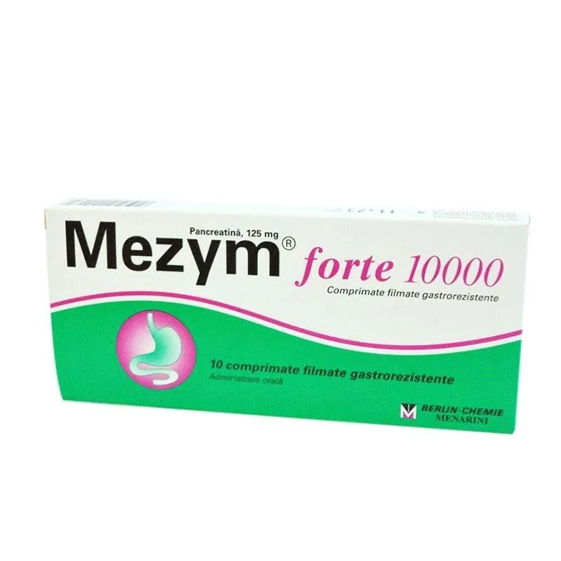 MEZYM FORTE 10.000UI X 10 COMPRIMATE FILMATE