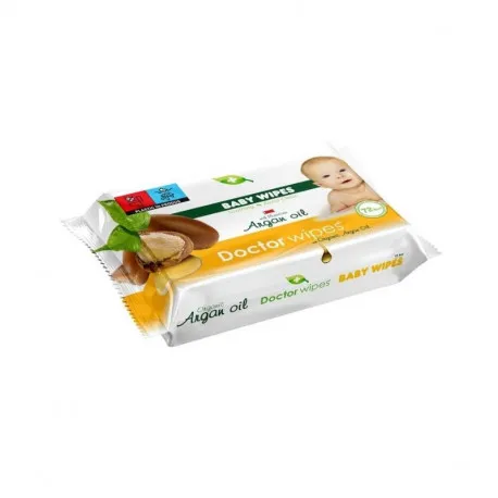 Dr. Wipes Servetele umede pentru ingrijirea copiilor ARGAN OIL, 72 bucati