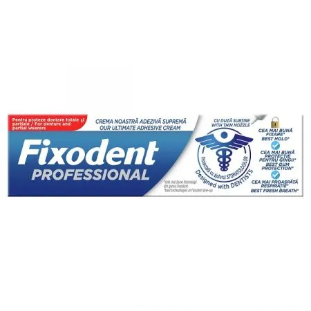 Crema adeziva pentru proteza dentara Professional, 40 gr, Fixodent