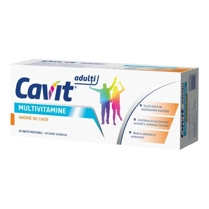 CAVIT JUNIOR MULTIVITAMINE AROMA CAISE 20 TABLETE