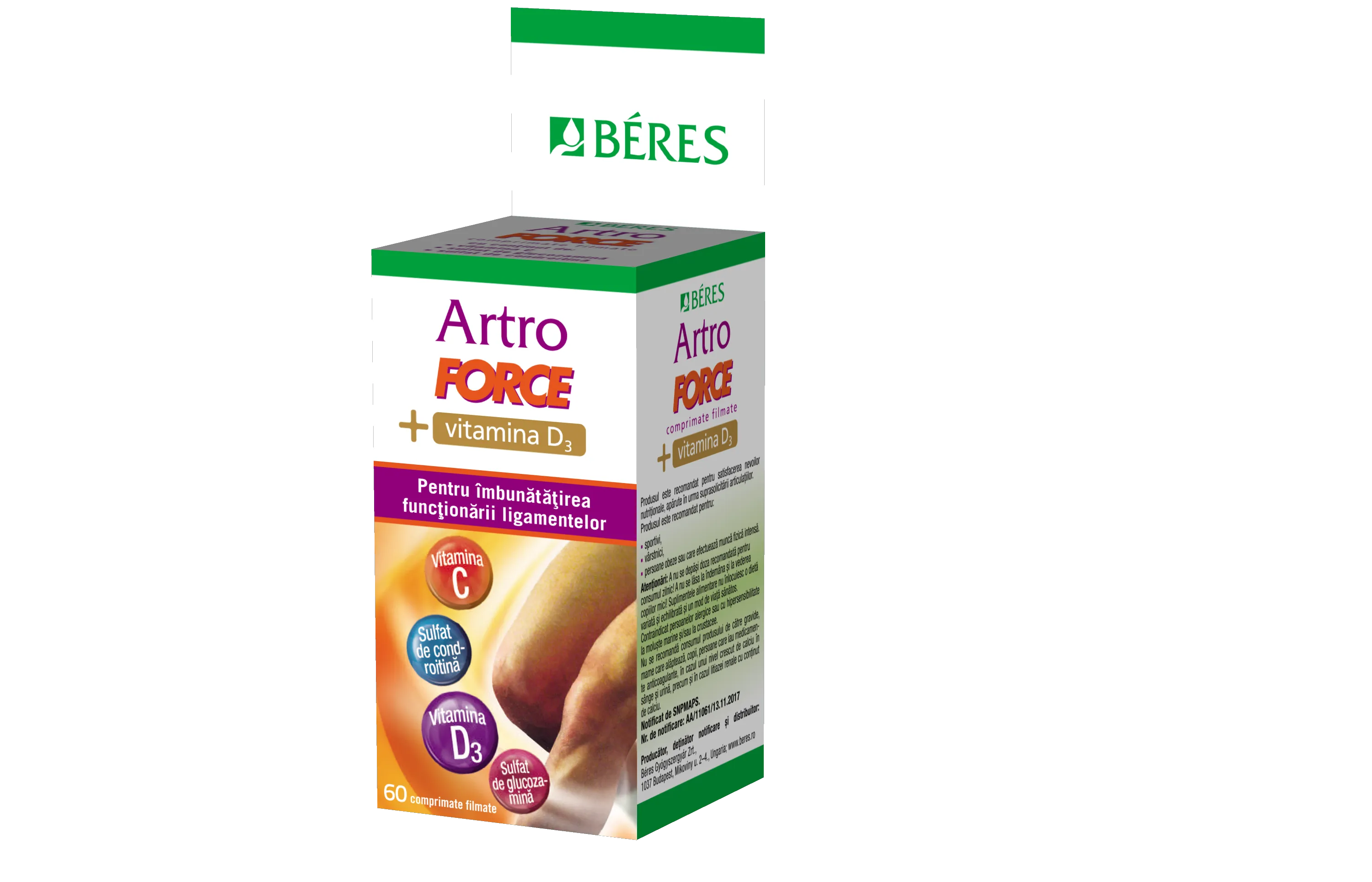 ArtroForce + Vitamina D3, 60 capsule, Beres Pharmaceuticals Co