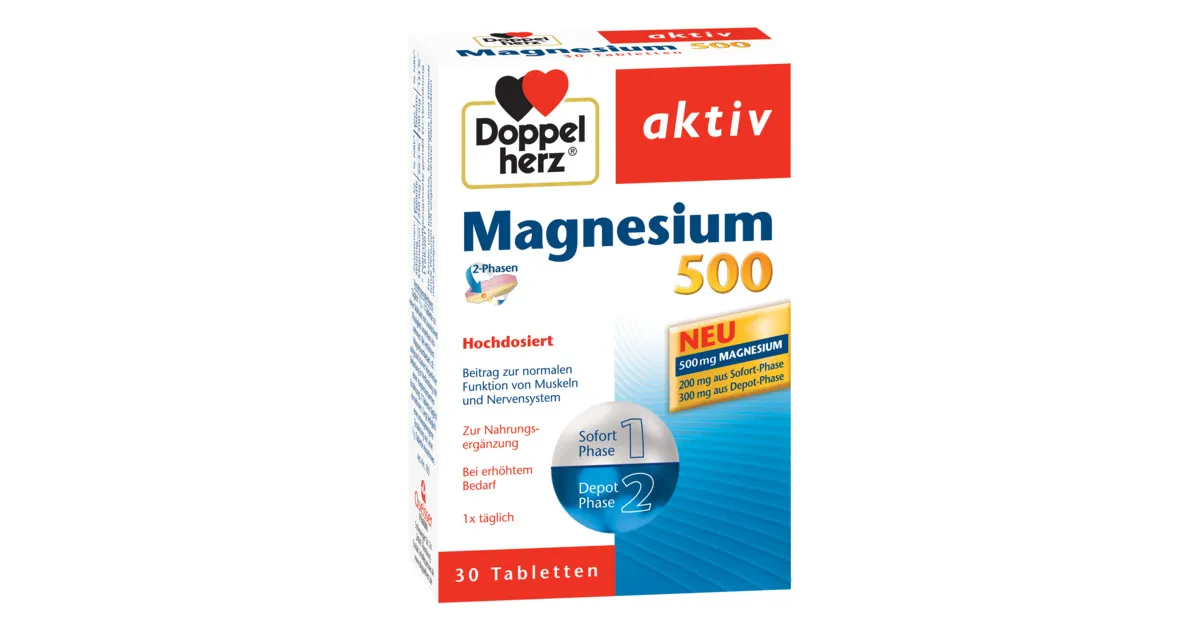 Doppelherz Magnesium 500mg , 30 comprimate