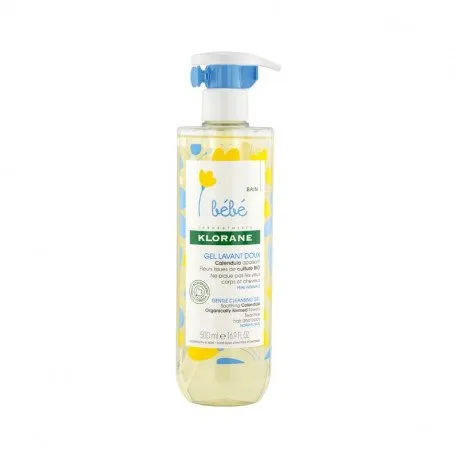 Klorane Bebe Gel spumant pentru par si corp, 500ml