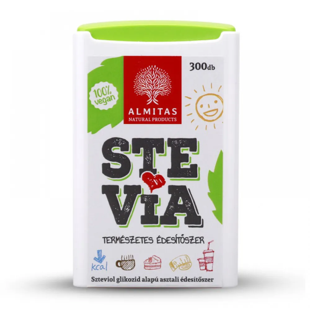 Stevia indulcitor natural (300 comprimate), Almitas Natural Product