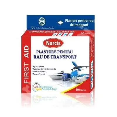 Narcis plasturi pentru rau de miscare x 10 bucati