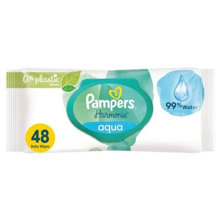 Servetele umede Aqua Pure, 48 bucati, Pampers