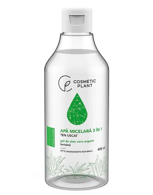 Apa micelara 3 in 1 cu aloe vera si betaina, 400 ml, Cosmetic Plant