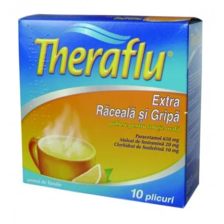 Theraflu Extra raceala si gripa ,10 plicuri