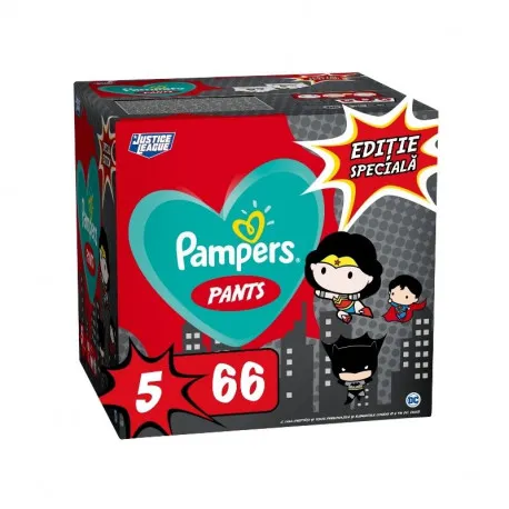 Pampers Pants Active Baby Scutece-chilotel Marimea 5 Warner Bros, 12-17 kg, 66 bucati