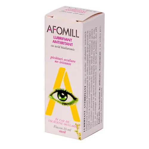 AFOMILL Lubrifiant-antiiritant picaturi oftalmice, 10 ml, Af United
