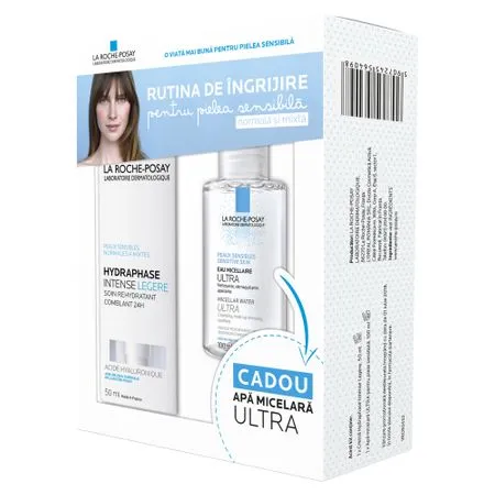 La Roche Posay Pack Hydraphase Intense Legere+ Eau Micellaire 100 ml cadou