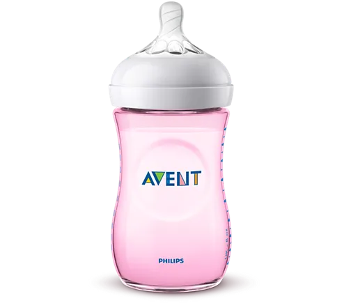 Biberon "Natural"  PP 260 ml Roz Ultra Soft