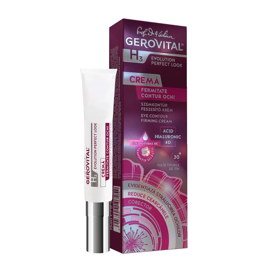 Crema fermitate contur ochi H3 Evolution Perfect Look, 15 ml, Gerovital 293