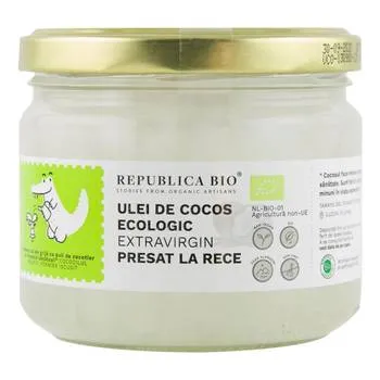 Ulei de cocos extravirgin presat la rece, 280ml, Republica Bio