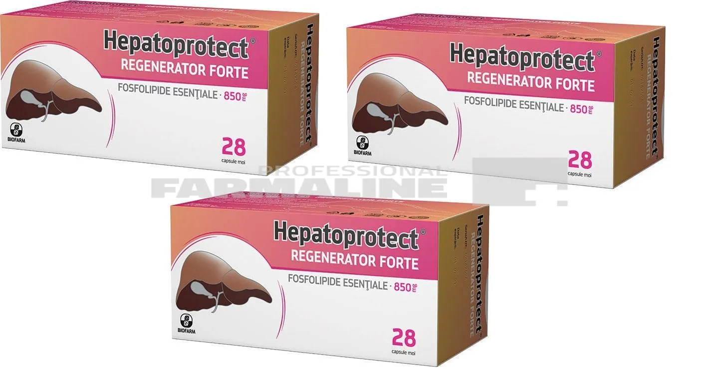 Hepatoprotect Regenerator Forte 28 capsule 2+1 Cadou