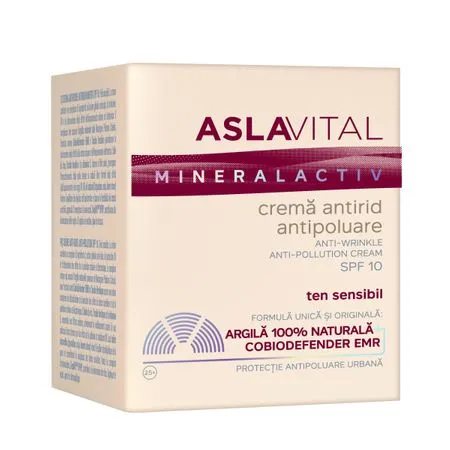Crema antirid antipoluare SPF10 Mineralactiv, 50 ml, Aslavital 154