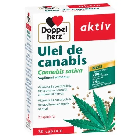 DOPPELHERZ AKTIV ULEI DE CANABIS 30 CAPSULE