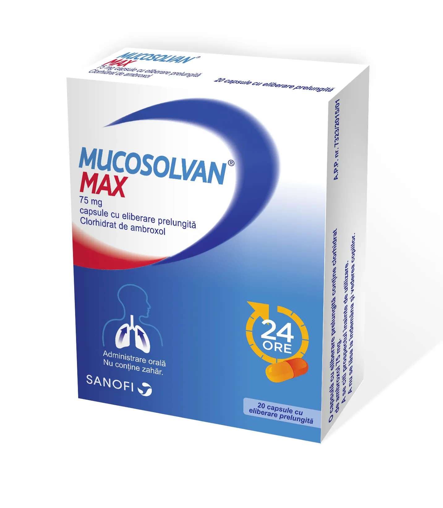 Mucosolvan Max 75 mg, 20 capsule, Boehringer Ingelheim