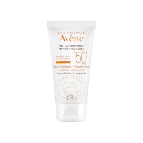 Avene Sun Crema de fata minerala cu protectie solara SPF 50+, 50ml