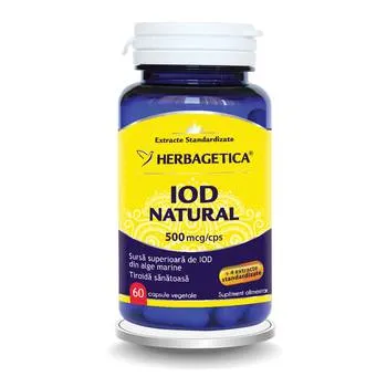 Iod Natural, 60 capsule vegetale, Herbagetica