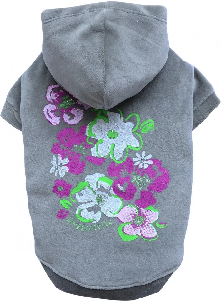 Hanorac fleece cu gluga - gri - Doggydolly - XS