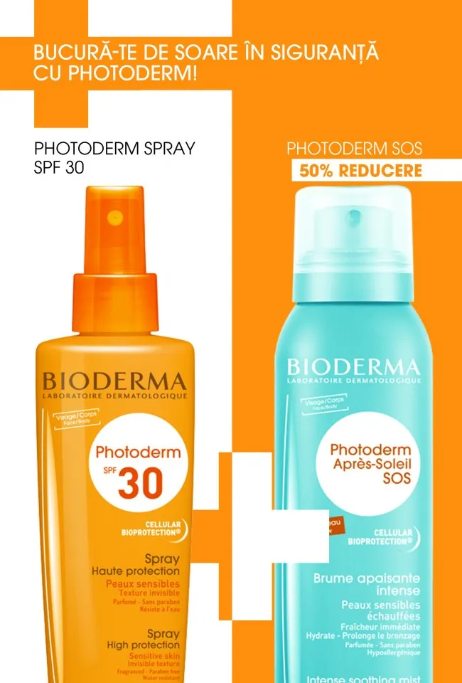 BIODERMA Photoderm Spray SPF30+ x200ml+SOS dupa Soare x 125m