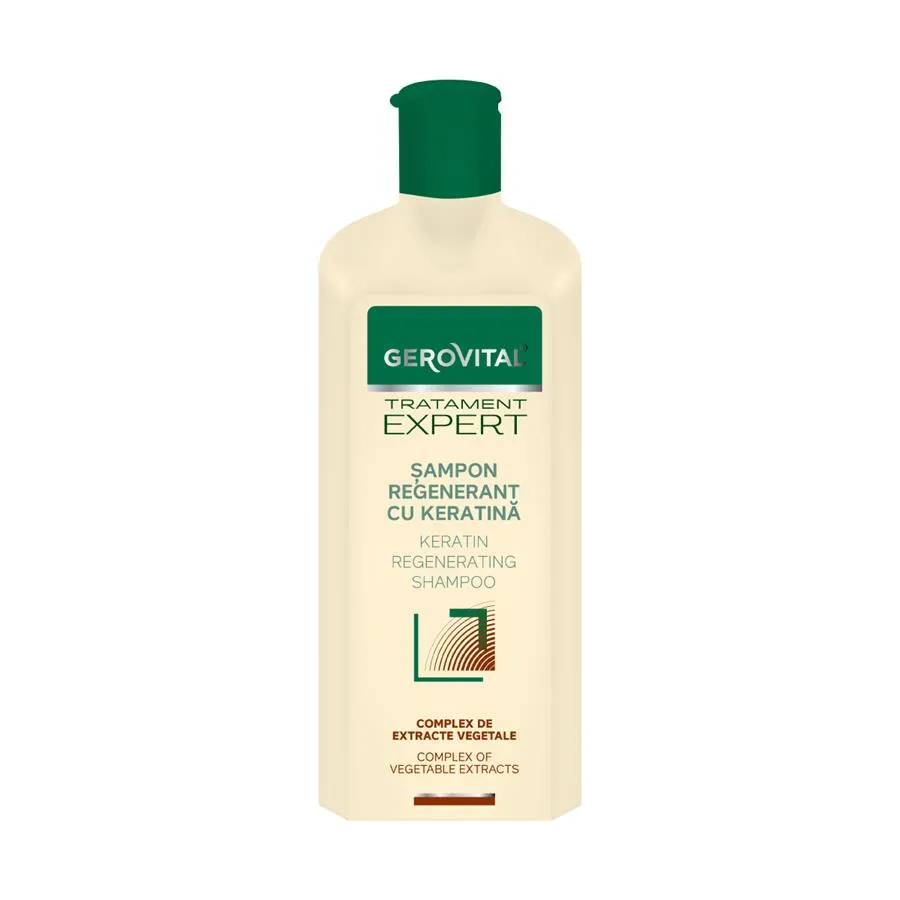 Sampon regenerant cu keratina Tratament Expert, 400 ml, Gerovital 1106