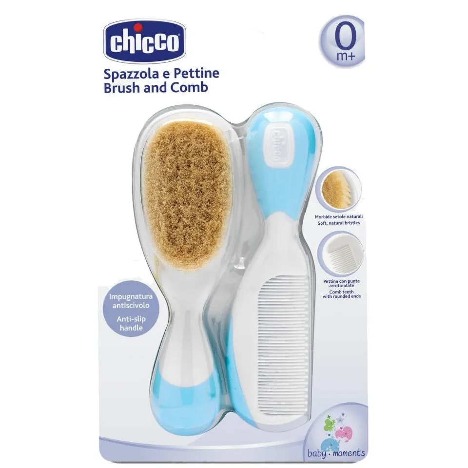 CHICCO 66003.32 SET COPII PIEPTAN + PERIE PAR NATURAL CULOARE BLEU