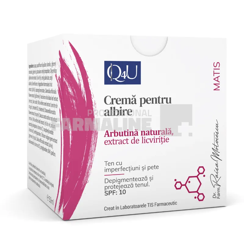 Tis Q4U Crema pentru albire SPF10 50 ml