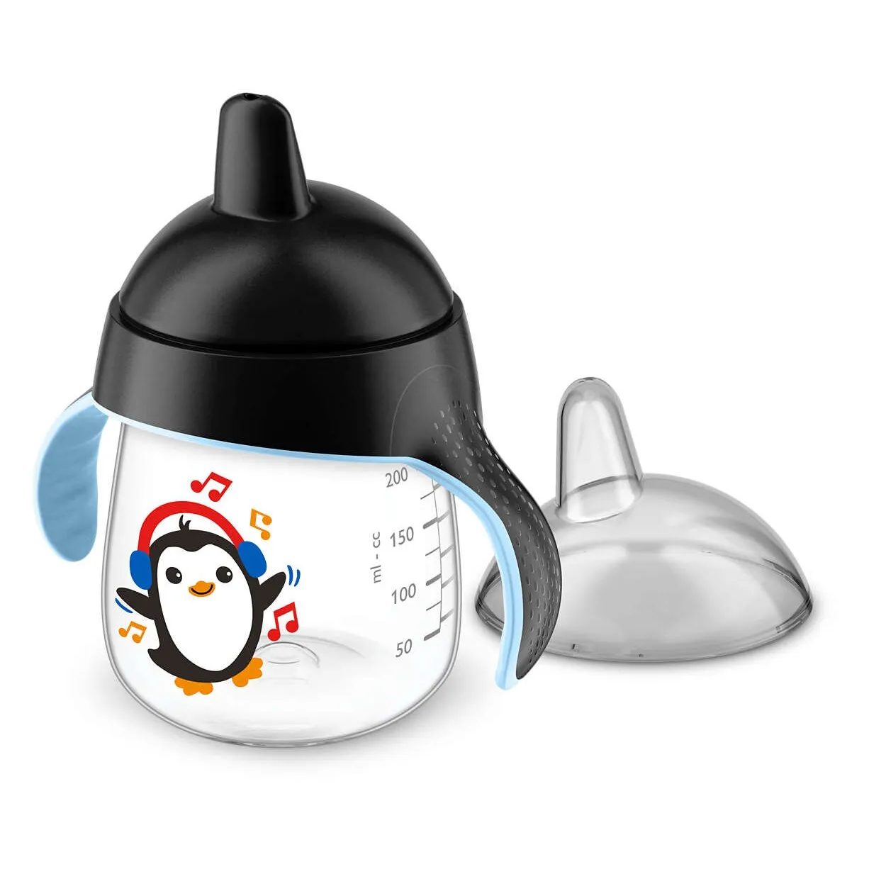 AVENT Cana transparenta pinguin, +12 luni, 260 ml, SCF753/03