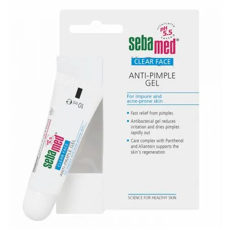 Gel dermatologic antiacneic pentru tratamentul cosurilor Clear Face, 10 ml, Sebamed