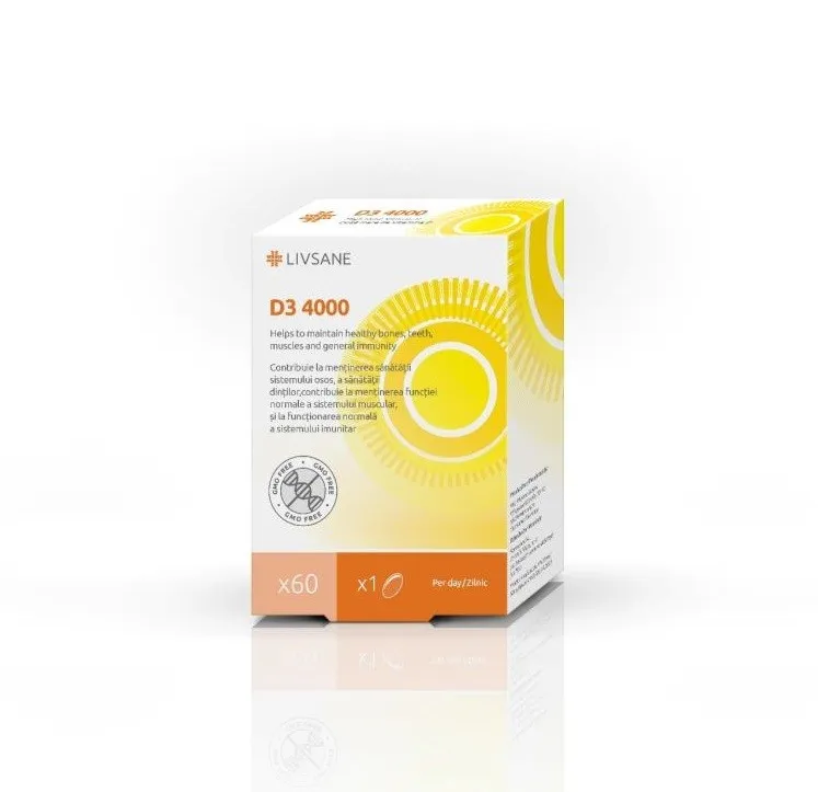 LIVSANE VITAMINA D3 4000 UI X 60 TABLETE