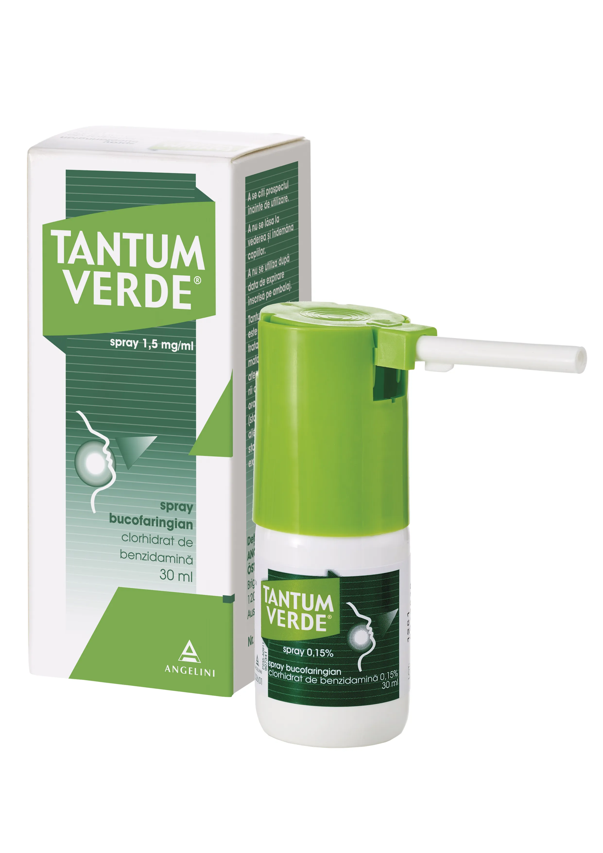 Tantum Verde spray bucofaringian 1,5 mg/ml 30ml