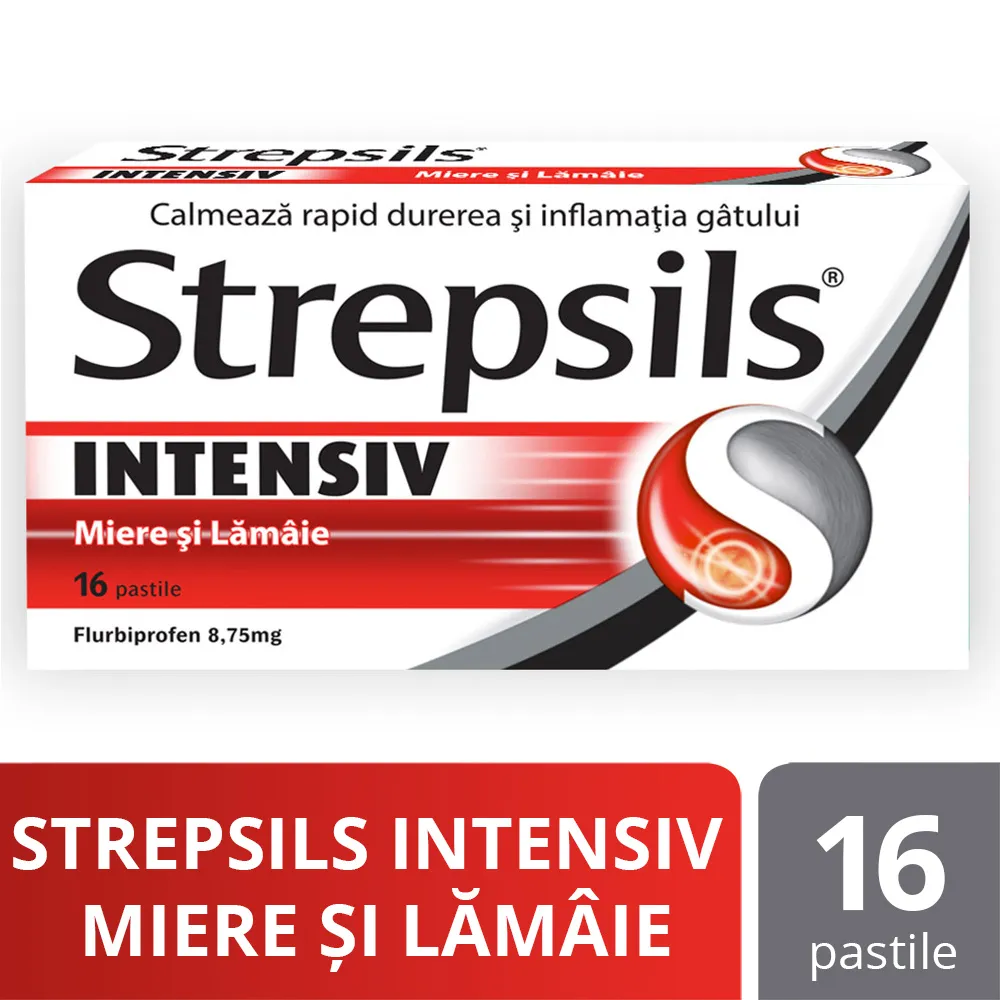 Strepsils intensiv miere si lamaie x 16 comprimate