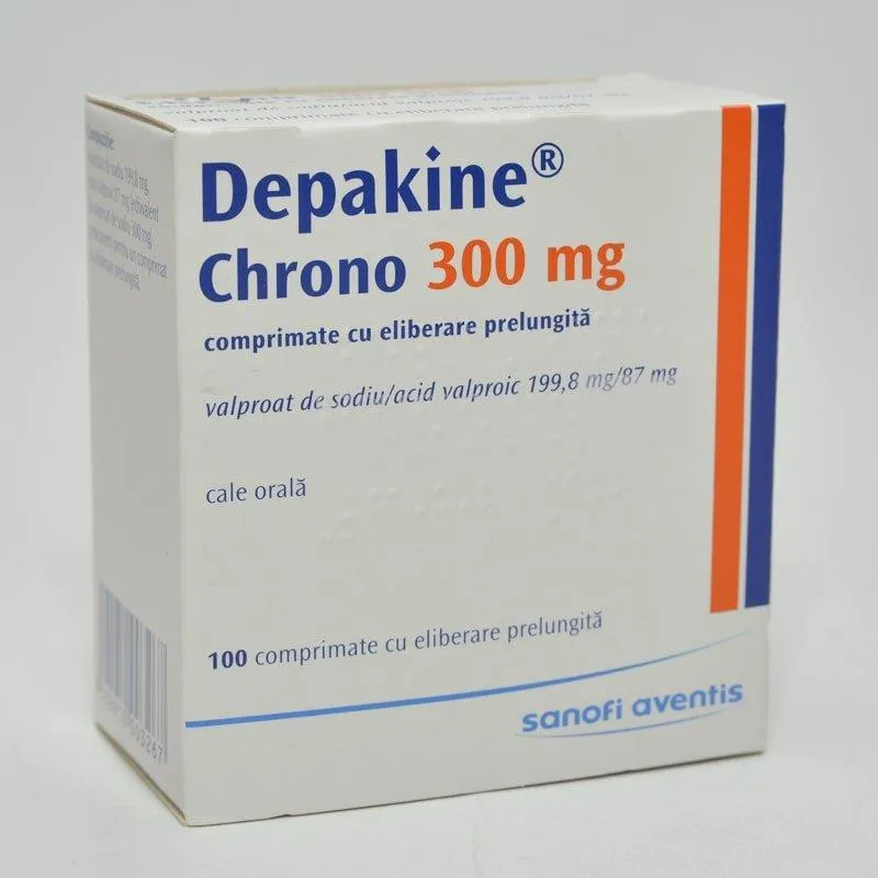 DEPAKINE CHRONO 300 mg X 100 COMPR. ELIB. PREL. 300mg SANOFI ROMANIA SRL