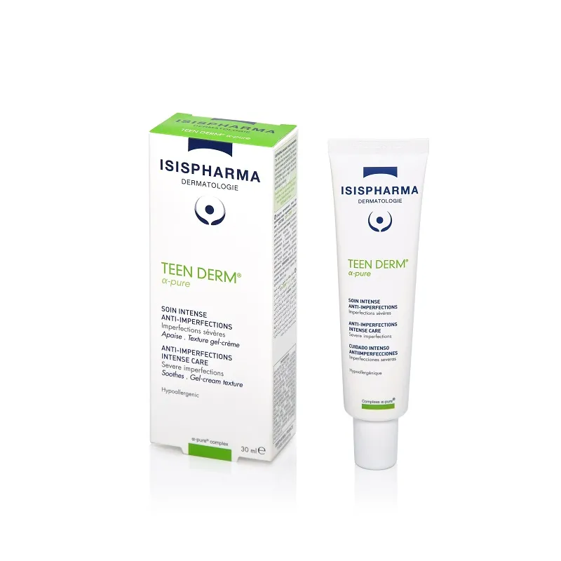 Gel crema pentru acnee severa Teen Derm Alpha Pure, 30 ml, ISISPHARMA