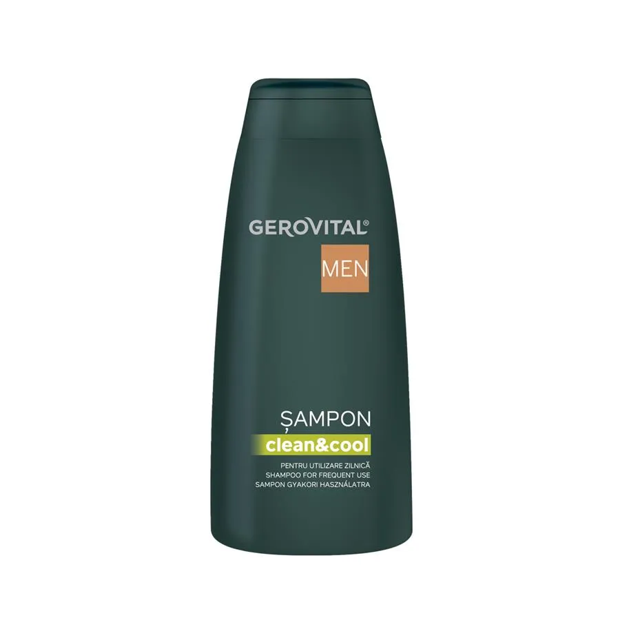 Sampon Clean&Cool pentru utilizare zilnica, 400 ml, Gerovital Men 347