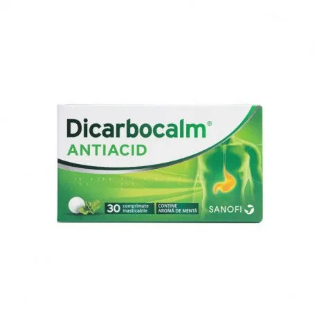 Dicarbocalm, 30 comprimate masticabile