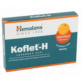 Koflet-H cu aroma de portocale, 12 pastile, Himalaya