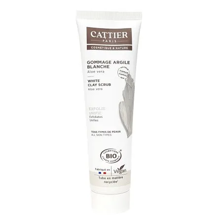 Exfoliant Bio cu argila alba pentru toate tipurile de ten, 100 ml, Cattier