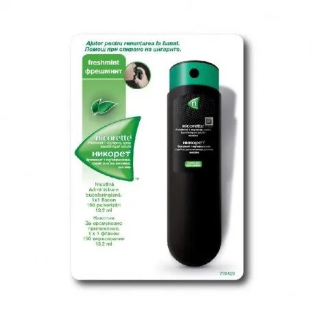 Nicorette Freshmint 1 mg/spray bucofaringian, 13.2 ml