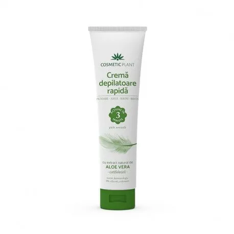 Cosmetic Plant Crema depilatoare rapida cu extract de aloe vera, 150ml