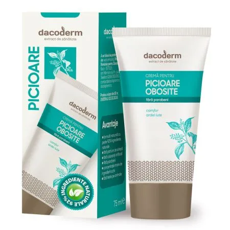 Crema pentru picioare obosite Dacoderm, 75ml, Dacia Plant